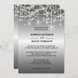 Invitation de mariage d'hiver
