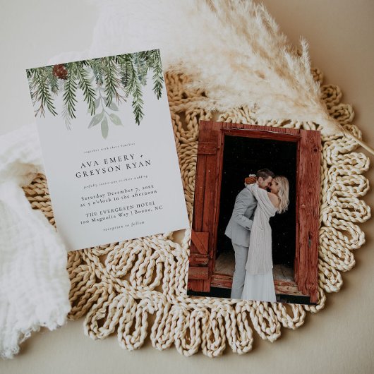 Invitation de mariage d'hiver