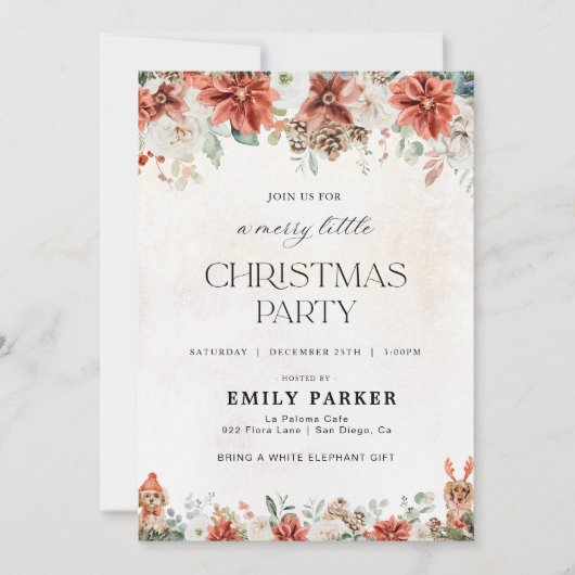 Invitation de mariage d'hiver (Devant)