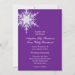 Invitation de mariage d'hiver