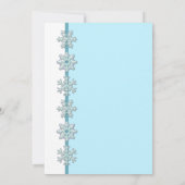 Invitation de mariage d'hiver | Boutons de flocons (Dos)