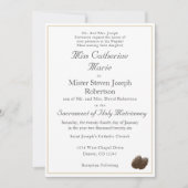 Invitation de mariage d'hiver catholique (Devant)