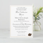 Invitation de mariage d'hiver catholique (Debout devant)