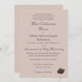 Invitation de mariage d'hiver catholique (Devant / Derrière)