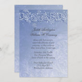 Invitation de mariage d'hiver Crystal Blue (Devant / Derrière)