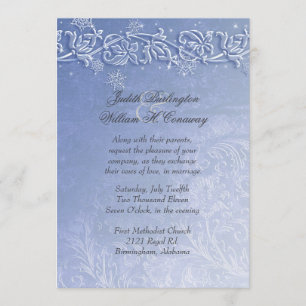 Invitation de mariage d'hiver Crystal Blue