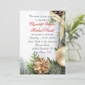 Invitation de mariage d'hiver de Noël de luxe (Debout devant)