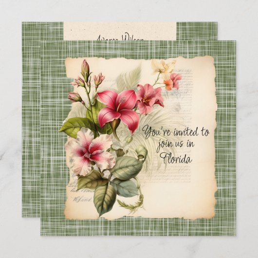 Invitation De Mariage D'Hiver En Floride (Devant / Derrière)