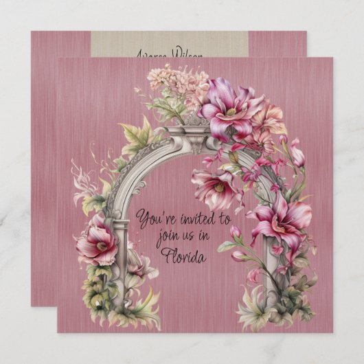 Invitation De Mariage D'Hiver En Floride (Devant / Derrière)