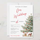 Invitation de mariage d'hiver et de fêtes (Devant)