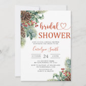 Invitation de mariage d'hiver, Fête des mariées de (Devant)