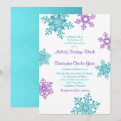 Invitation de mariage d'hiver | Fléau de neige tur (Devant / Derrière)