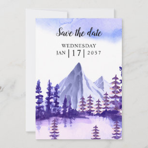 Invitation de mariage d'hiver Forêt À feuillage pe