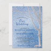Invitation de mariage d'hiver Rustic Wonderland (Devant)