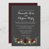 Invitation de mariage d'hiver rustique (Devant / Derrière)