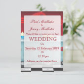 Invitation de mariage diner vintage rétro (Debout devant)
