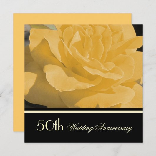 Invitation de mariage d'or (Devant / Derrière)