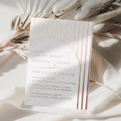 Invitation de Mariage d'or Rose minimum