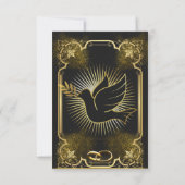 Invitation de mariage dorée (Dos)