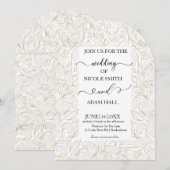 Invitation de mariage dorée (Devant / Derrière)