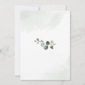 Invitation de mariage douche verdure eucalyptus (Dos)