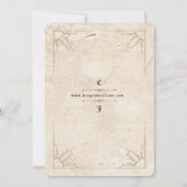 Invitation de mariage Dragon et Loup (Dos)
