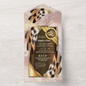 Invitation de mariage Dream Catcher Feathers All i (À l'intérieur)