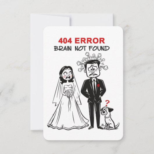 Invitation de mariage drôle et heureux (Devant)