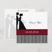 Invitation de mariage du couple rouge (Devant / Derrière)