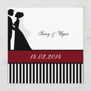 Invitation de mariage du couple rouge