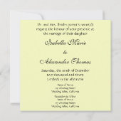 Invitation de mariage du jardin de Van Gogh Daubig (Dos)