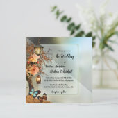 Invitation de mariage du jardin enchantée géométri (Debout devant)