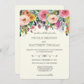 Invitation de mariage du jardin floral (Devant / Derrière)