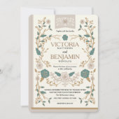 Invitation de mariage du livre de bibliothèque vin (Devant)