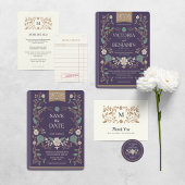 Invitation de mariage du livre de bibliothèque vin