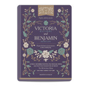 Invitation de mariage du livre de bibliothèque vin