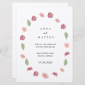 Invitation de mariage du printemps (Devant / Derrière)