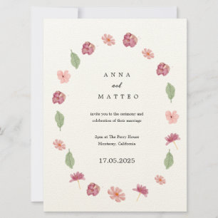 Invitation de mariage du printemps
