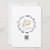 Invitation de mariage du printemps avec la feuille (Dos)