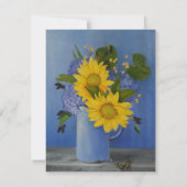 Invitation de mariage du printemps des tournesols (Dos)