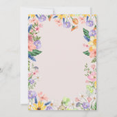 Invitation de mariage du printemps fleur sauvage (Dos)