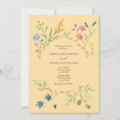 Invitation de mariage du printemps jaune (Devant)