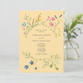 Invitation de mariage du printemps jaune (Debout devant)