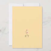 Invitation de mariage du printemps jaune (Dos)