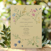 Invitation de mariage du printemps jaune