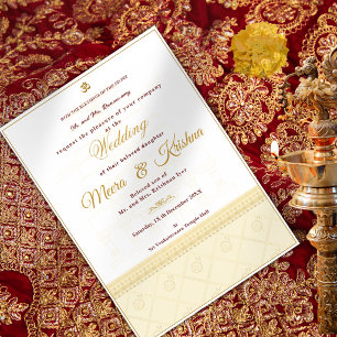 Invitation de mariage du temple indien