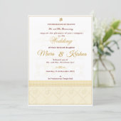 Invitation de mariage du temple indien (Debout devant)