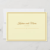 Invitation de mariage du temple indien (Dos)
