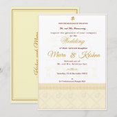 Invitation de mariage du temple indien (Devant / Derrière)