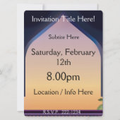 Invitation de mariage d'un palais indien (Dos)